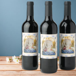 Rótulo De Garrafa De Cerveja Anúncio de Formatura em Tom de Pêssego Retrô