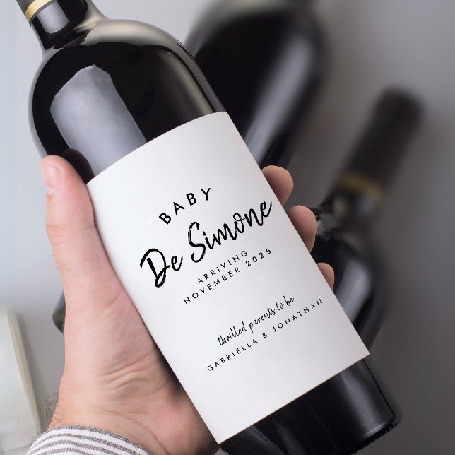 Rótulo De Garrafa De Cerveja Anúncio de Gravidez Branca Moderna (Criador carregado)