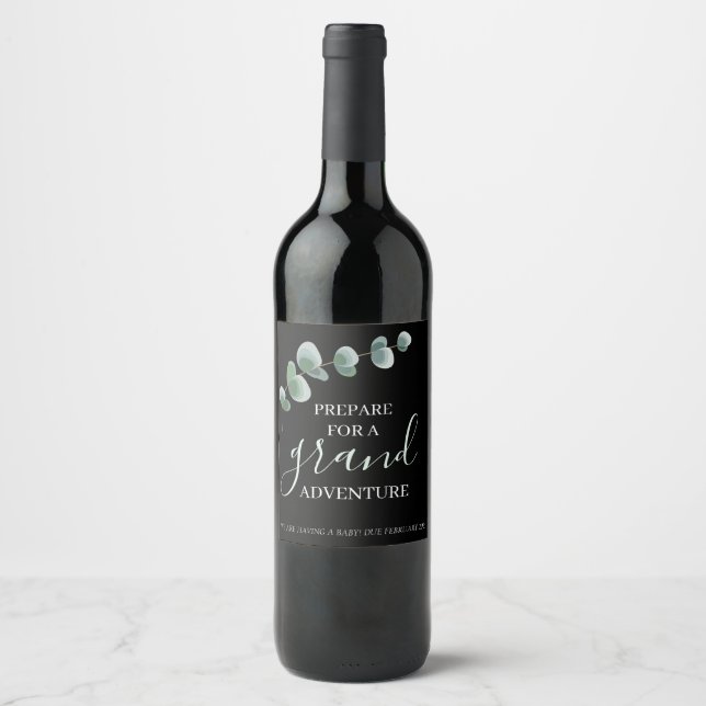 Rótulo De Garrafa De Cerveja Anúncio de gravidez Rótulo de Vinho para Avós (Frente)