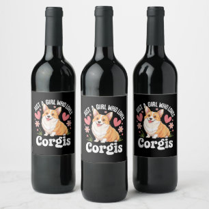 Rótulo De Garrafa De Cerveja Apenas uma garota que ama Corgis