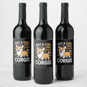 Rótulo De Garrafa De Cerveja Apenas Uma Garota Que Ama Corgis