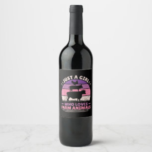 Rótulo De Garrafa De Cerveja Apenas Uma Menina Que Ama Animais De Fazenda Amant