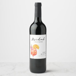 Rótulo De Garrafa De Cerveja Aperol Spritz Floral Chá de panela