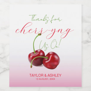 Rótulo De Garrafa De Cerveja Aplausos-Nos Na Fruta De Cereja