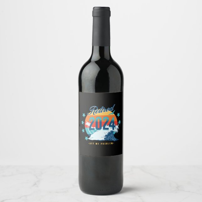 Rótulo De Garrafa De Cerveja Aposentado Oficialmente 2024 (Frente)