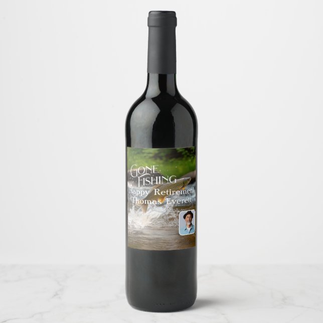 Rótulo De Garrafa De Cerveja Aposentadoria Pescando (Frente)