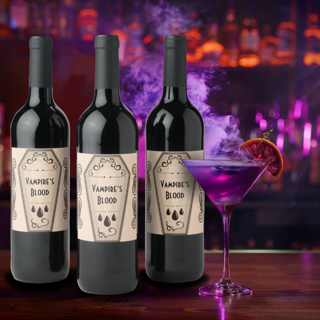 Rótulo De Garrafa De Cerveja Apotário ao Sangue do Vampiro de Breos (Criador carregado)