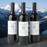 Rótulo De Garrafa De Cerveja Apres Ski Club Winter Ski Festa de solteira<br><div class="desc">Etiquetas de favorecimento de Festa de solteira de esqui de inverno do Clube de esqui personalizado Apres</div>