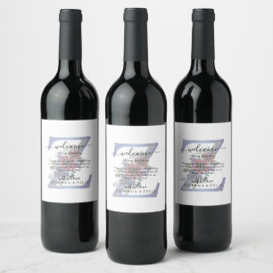 Rótulo De Garrafa De Cerveja Aquarela Elegante de um Buquê Floral Vermelho e Az