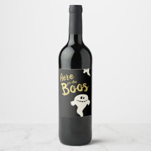 Rótulo De Garrafa De Cerveja Aqui para a festa do ouro Boos e do Dia das Bruxas