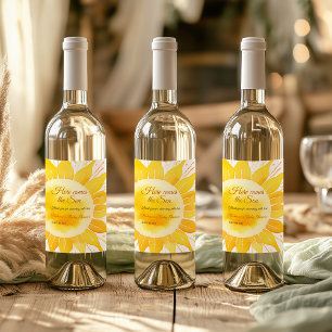 Rótulo De Garrafa De Cerveja Aqui vem o Chá de fraldas do Sol Amarelo Filho