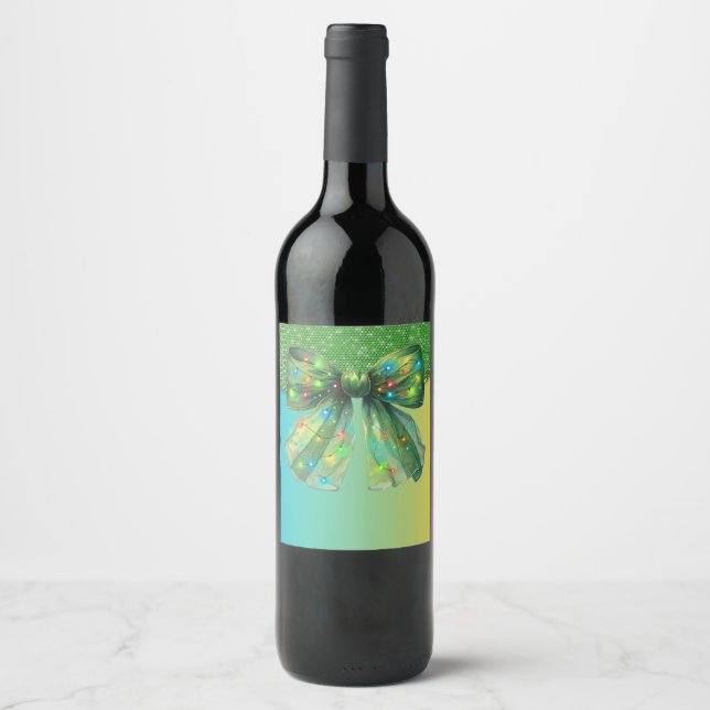 Rótulo De Garrafa De Cerveja Arco das Luzes do Natal Driling Bling Merry Xmas (Frente)