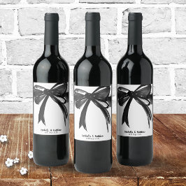 Rótulo De Garrafa De Cerveja Arco de Aquarela Moderna Preta e Branca