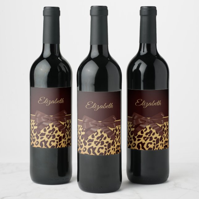 Rótulo De Garrafa De Cerveja Arco Impressão de Leopar Preto (Garrafas)