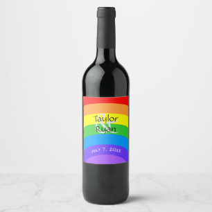 Rótulo De Garrafa De Cerveja Arco-Íris Brilhante Personalizável