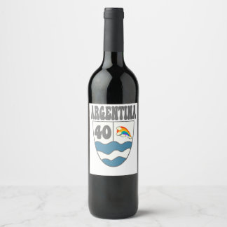 Rótulo De Garrafa De Cerveja Argentinien Ruta 40 Autobahnschild mit Regenbogen