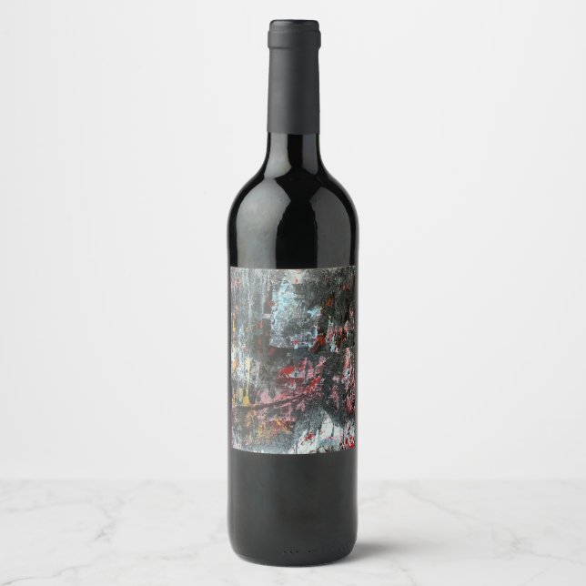 Rótulo De Garrafa De Cerveja Arte abstrata  (Frente)
