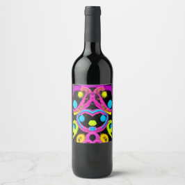 Rótulo De Garrafa De Cerveja arte abstrata brilhante