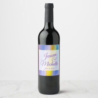 Rótulo De Garrafa De Cerveja Arte Abstrata Violeta e Raio Dourado