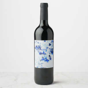 Rótulo De Garrafa De Cerveja Arte moderna e moderna do padrão floral/floral