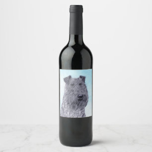 Rótulo De Garrafa De Cerveja Arte original de cachorro caipira azul Kerry Terri
