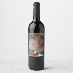Rótulo De Garrafa De Cerveja Árvore de cereja I Primavera Floral com duas flor