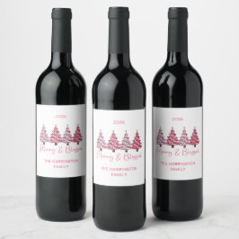 Rótulo De Garrafa De Cerveja Árvore de Natal Alegre e Abençoada Personalizada