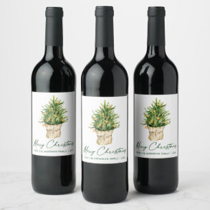 Rótulo De Garrafa De Cerveja Árvore de Natal do Script de Tinta de Cálculo