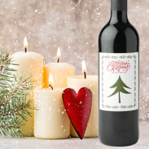 Árvore de Natal e Coroa Minimalista Vintage Retrô