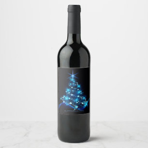 Rótulo De Garrafa De Cerveja Árvore de Natal estilizada e brilhante da Slippery