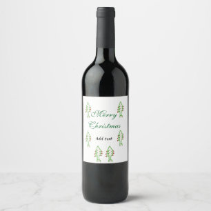Rótulo De Garrafa De Cerveja Árvore de Natal verde cereja vermelha alegria Nata