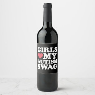 Rótulo De Garrafa De Cerveja As Meninas Amam Meu Estilo Autista Divertido Consc