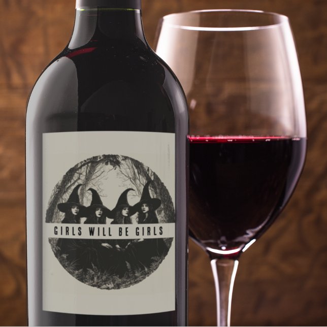 Rótulo De Garrafa De Cerveja As Meninas Serão Meninas Que Tenham O Halloween De (Criador carregado)