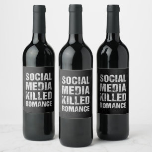 Rótulo De Garrafa De Cerveja As Mídias Sociais Mataram o Romance