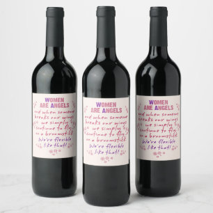 Rótulo De Garrafa De Cerveja As mulheres são Angels Rosa