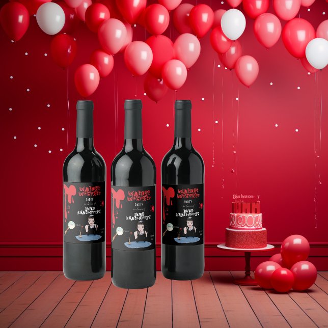 Rótulo De Garrafa De Cerveja Assassinato mistério festa de aniversário engraçad (Criador carregado)