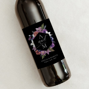 Rótulo De Garrafa De Cerveja Até que a Morte nos Separe Casamento Roxo e Preto