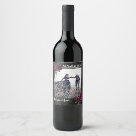 Rótulo De Garrafa De Cerveja Até que a Morte nos Separe Rosa Gótica Salve o Dia