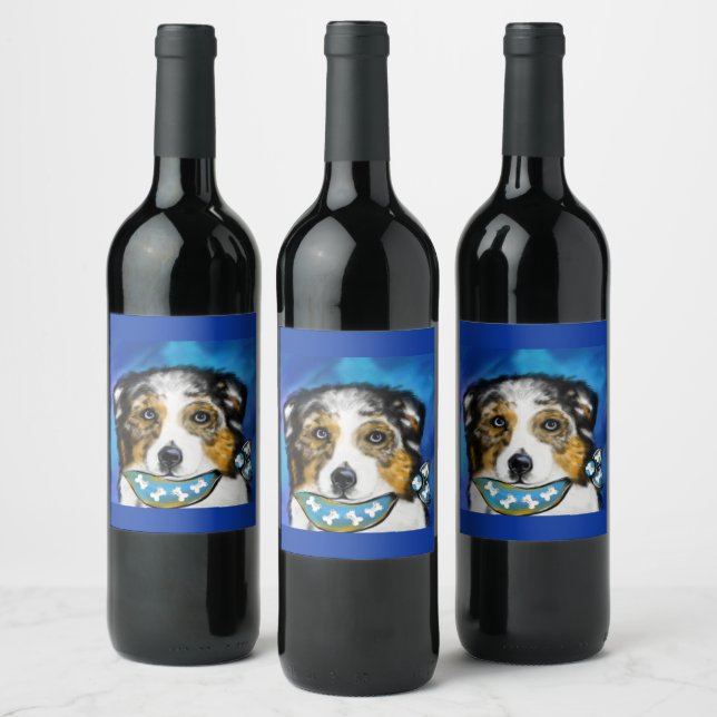 RÓTULO DE GARRAFA DE CERVEJA AUSSTRALIAN SHEPHERD   (Garrafas)