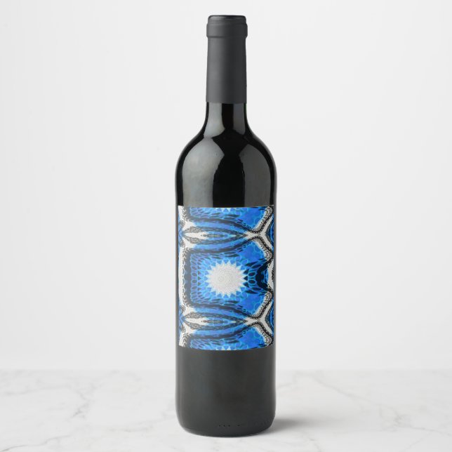 Rótulo De Garrafa De Cerveja Azul atômico (Frente)