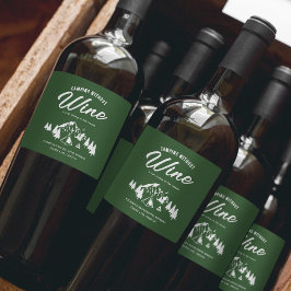 Rótulo De Garrafa De Cerveja Bachelorette de Camping Engraçado