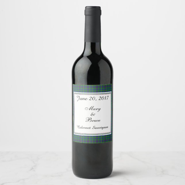 Rótulo De Garrafa De Cerveja Bailey Scottish Weding Wine Label (Frente)