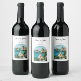 Rótulo De Garrafa De Cerveja Bali Wedding Favor Personalizado