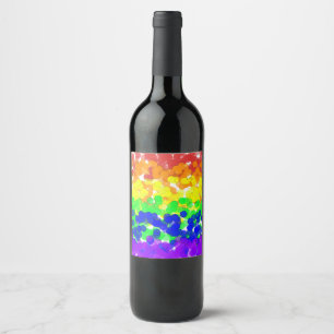 Rótulo De Garrafa De Cerveja Bandeira Bokeh Orgulho Gay