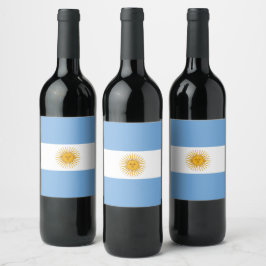 Rótulo De Garrafa De Cerveja Bandeira da Argentina