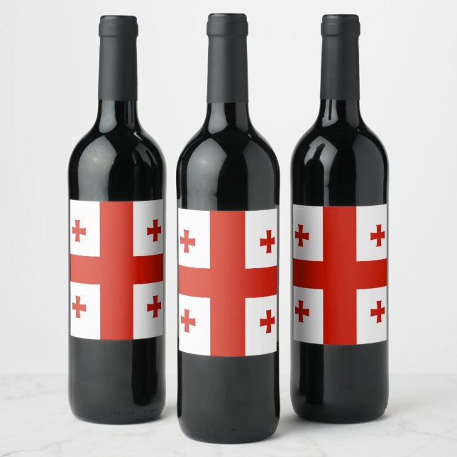 Rótulo De Garrafa De Cerveja Bandeira da Geórgia (Garrafas)