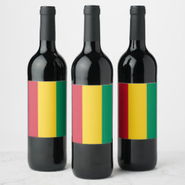 Rótulo De Garrafa De Cerveja bandeira da Guiné
