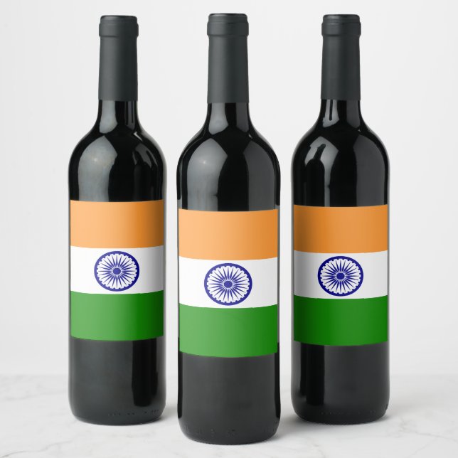 Rótulo De Garrafa De Cerveja bandeira da Índia (Garrafas)