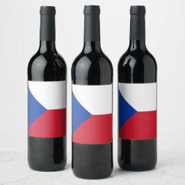 Rótulo De Garrafa De Cerveja Bandeira da República Checa