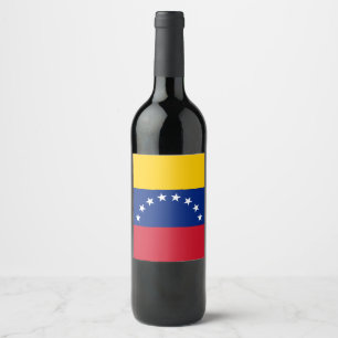 Rótulo De Garrafa De Cerveja bandeira da Venezuela